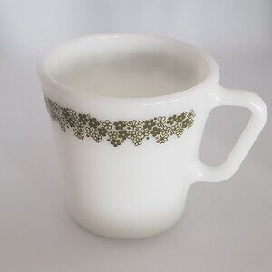 PYREX Milk Glass Mug Spring Blossom Crazy Daisy Vintage Replacement Cup